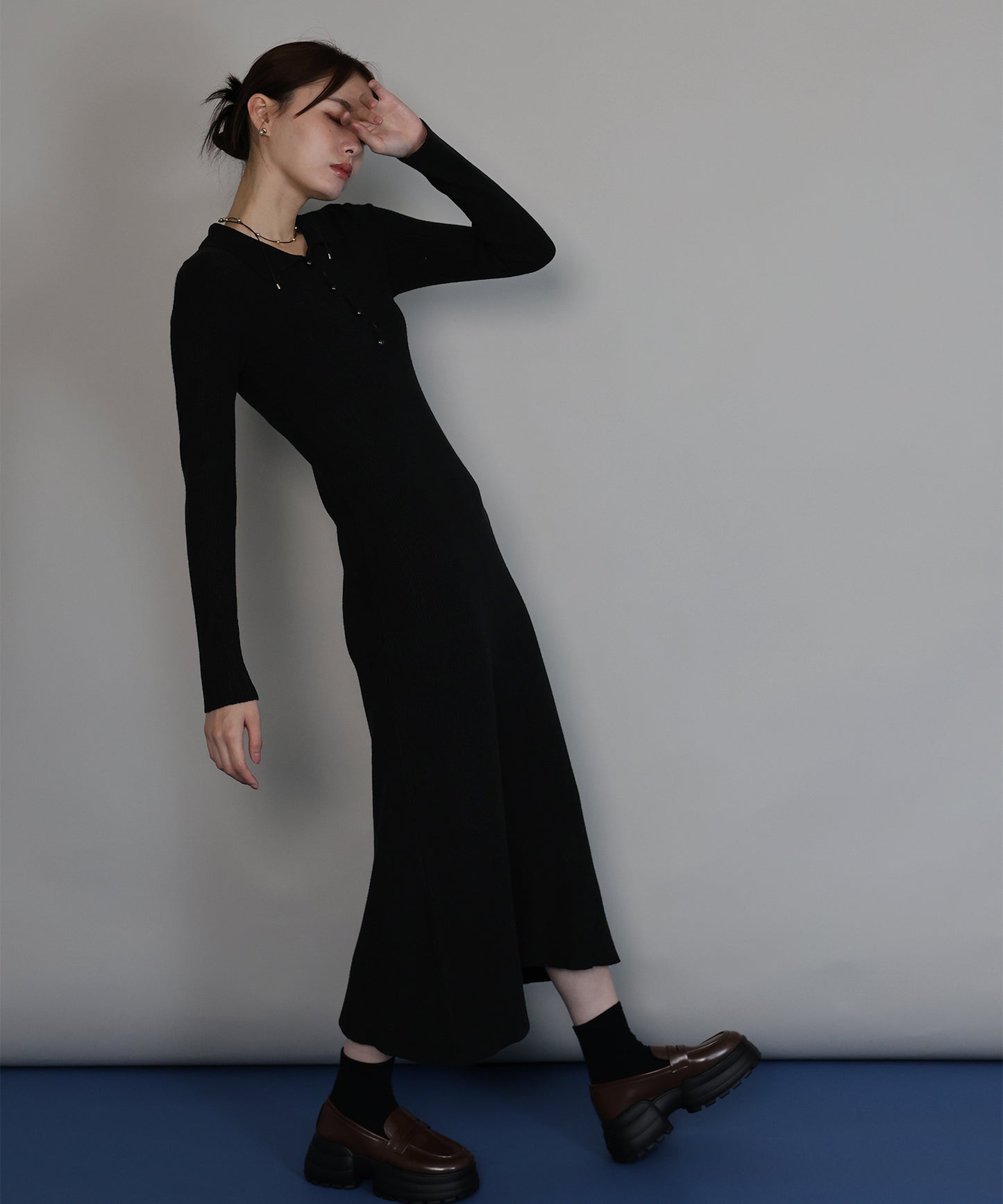 ポロリブニットワンピース[ J by blue ]