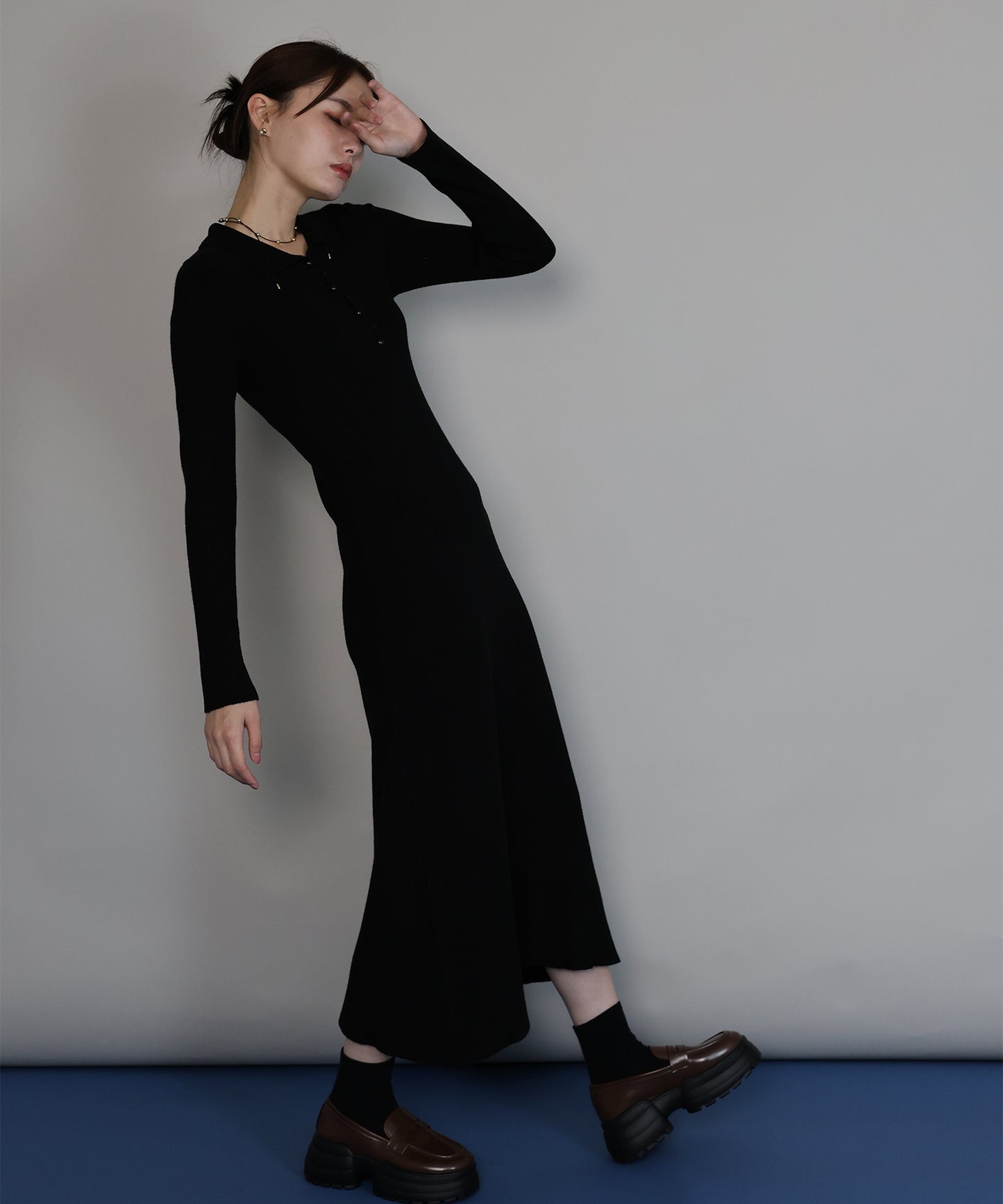 【早割5％OFF】ポロリブニットワンピース[ J by blue ]