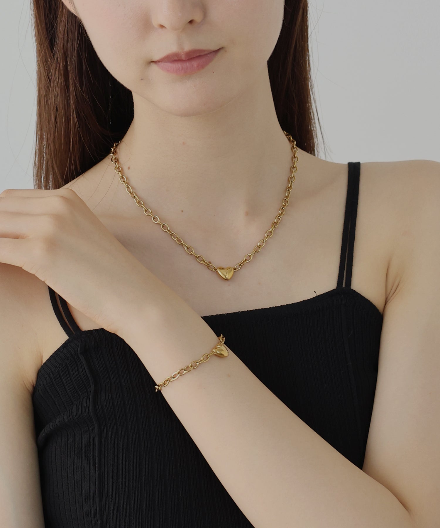 ハートマグネットネックレス / サージカルステンレス[ J by blue