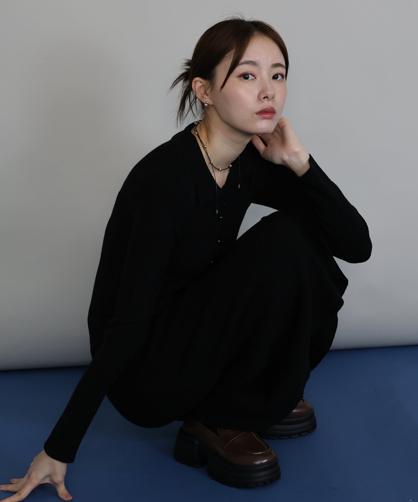 【早割5％OFF】ポロリブニットワンピース[ J by blue ]