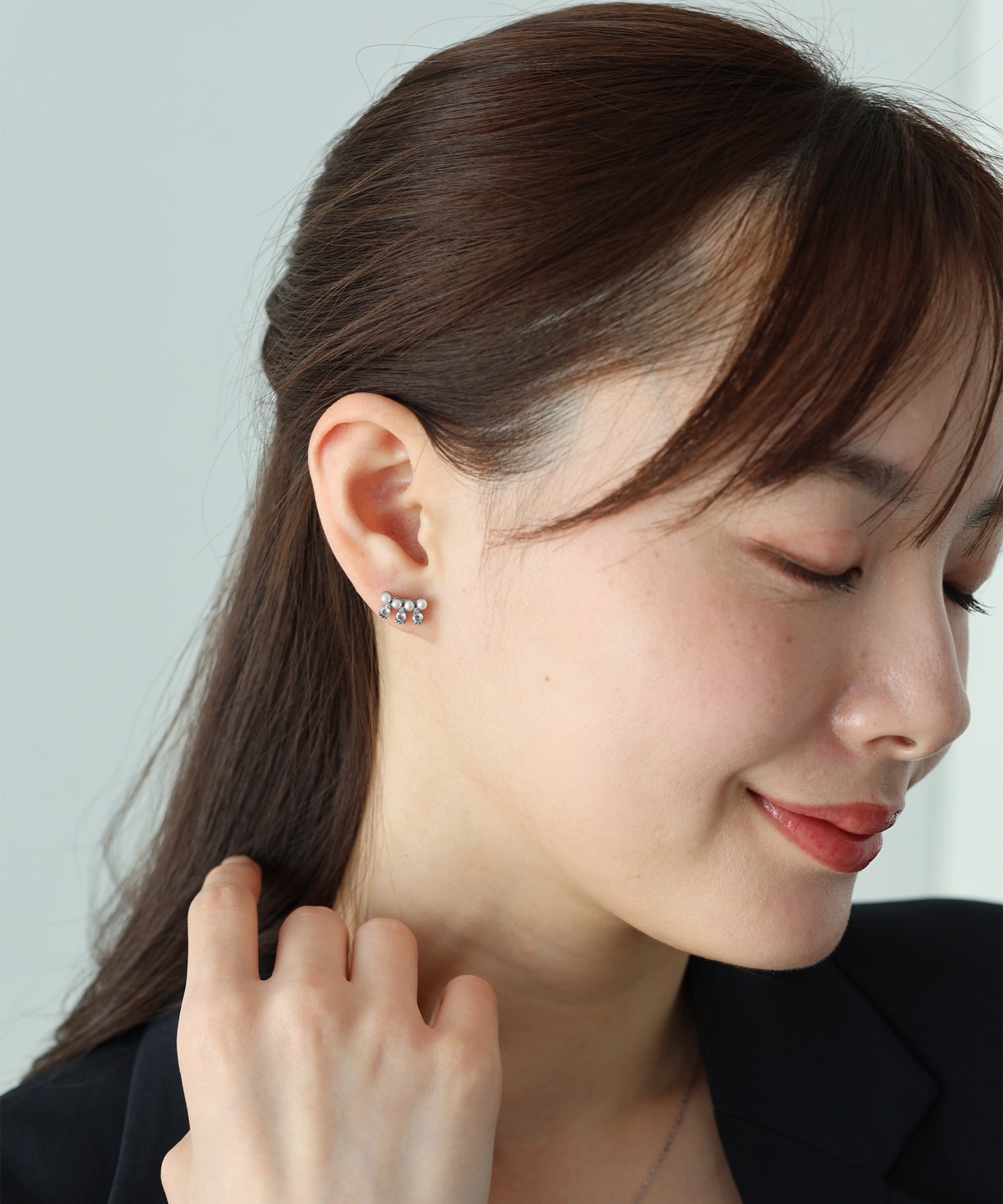 【早割5％OFF】ビジューパールピアス / サージカルステンレス【ネコポス】