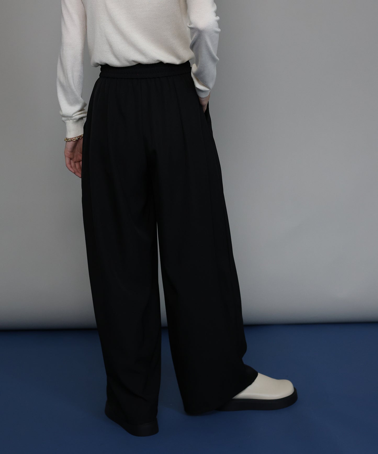 【早割5％OFF】[J by blue]タックワイドパンツ