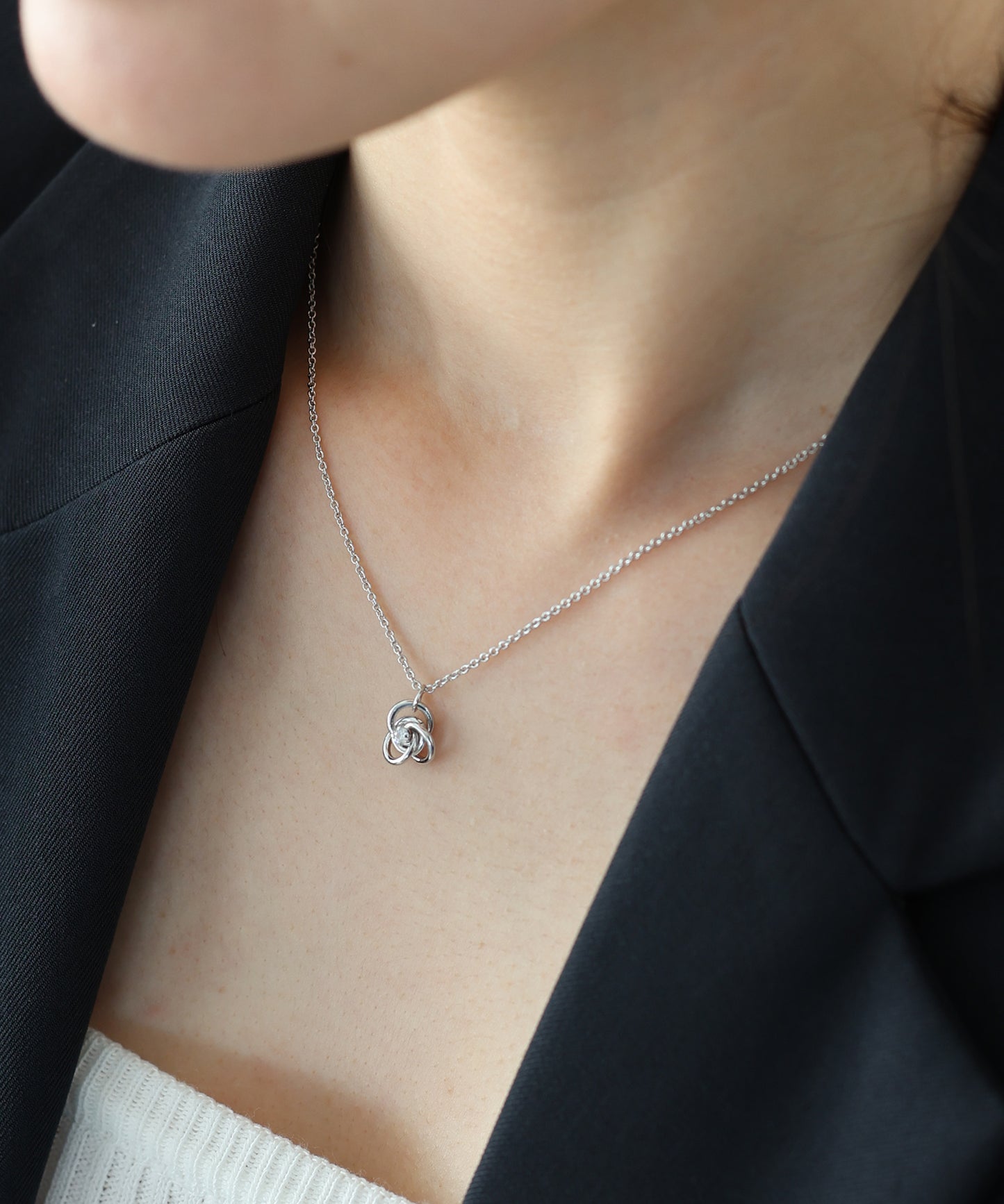 【早割5％OFF】リングビジューネックレス / ニッケルフリー【ネコポス】