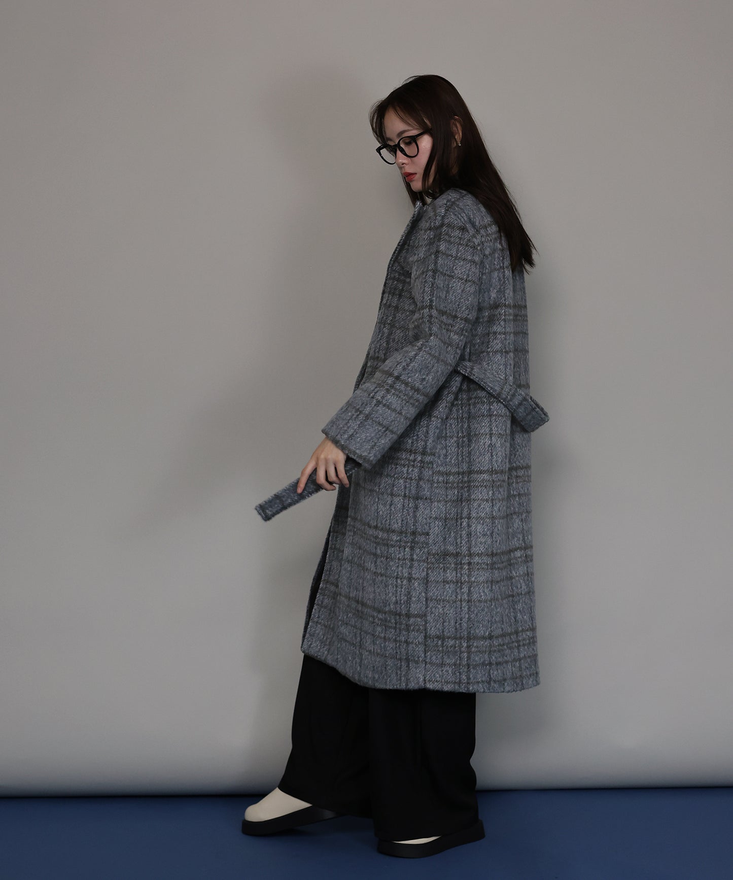 【TIME SALE】[ J by blue ]チェックロングコート