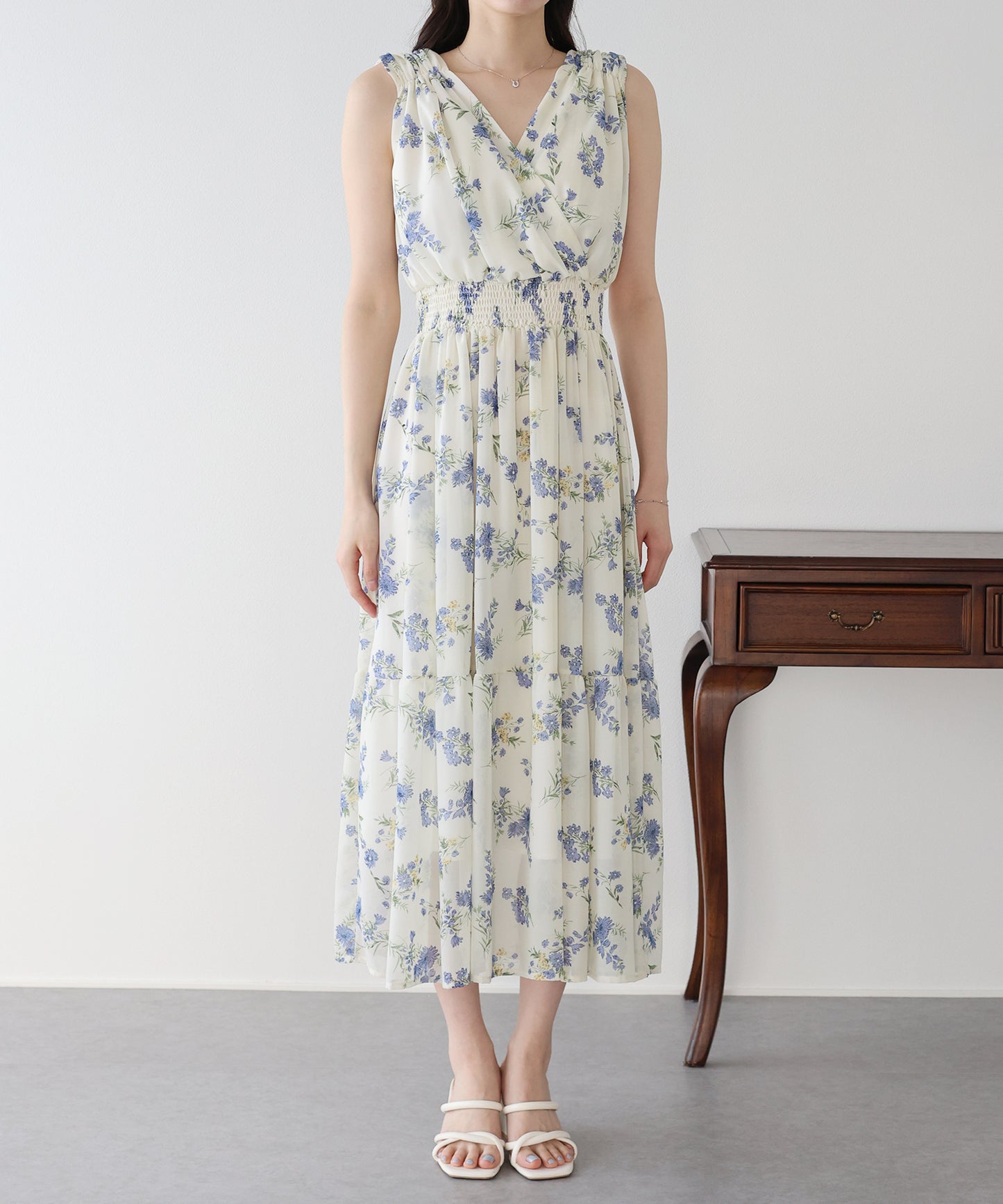 【早割5％OFF】フラワーカシュクールワンピース