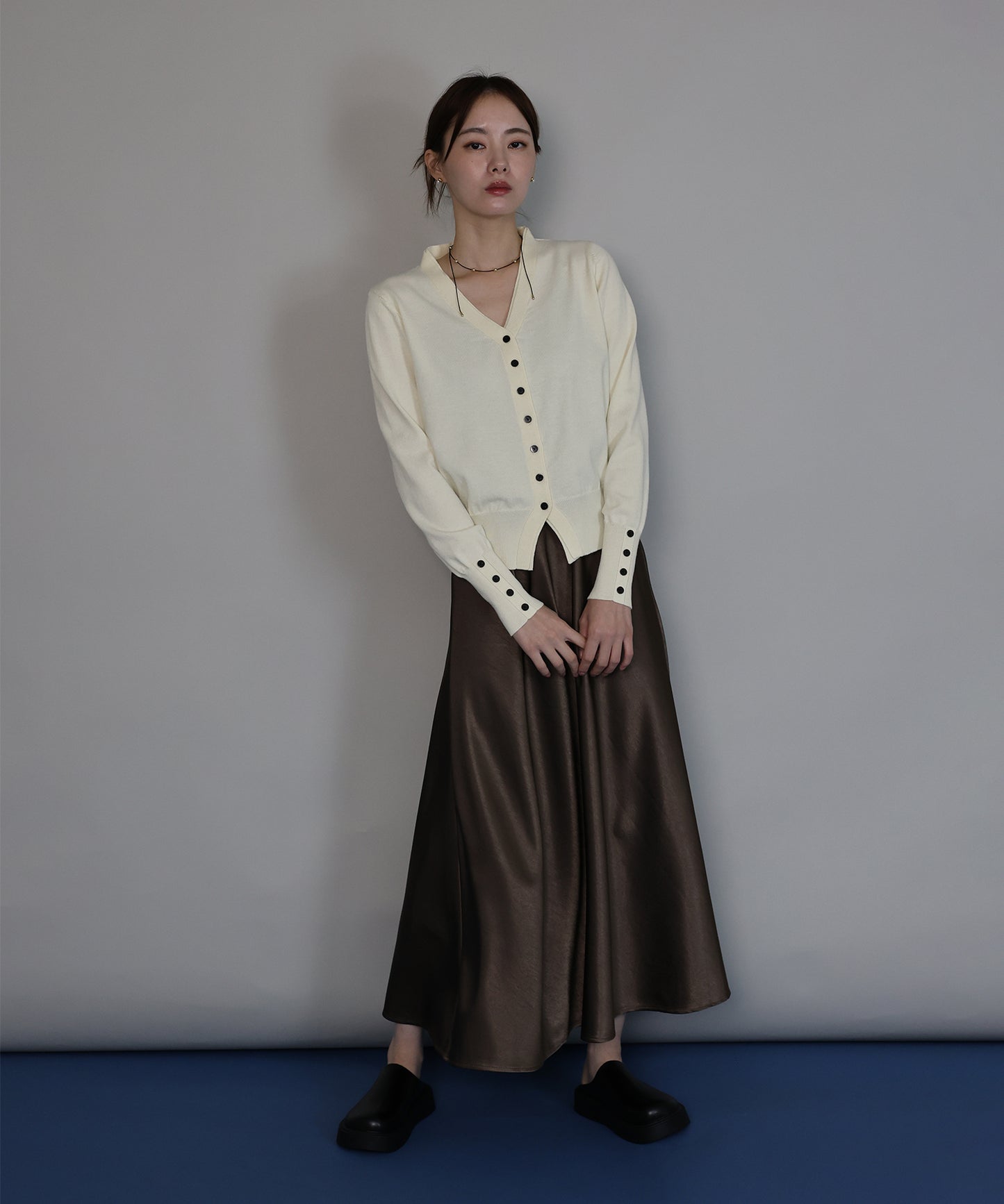 フェイクレイヤードニットカーディガン[ J by blue ]