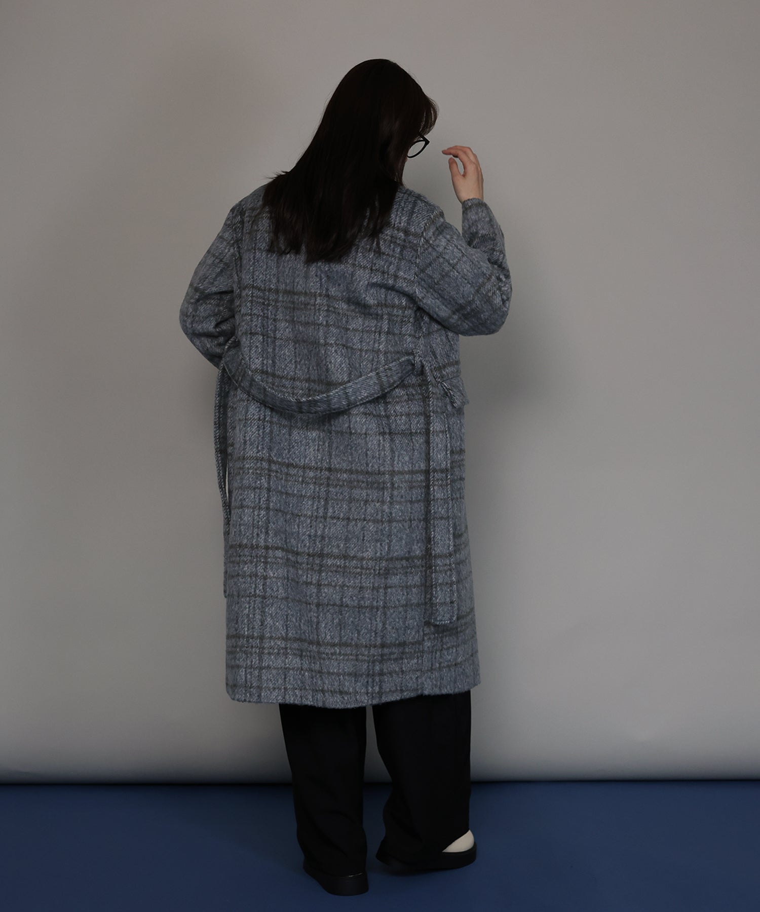 ジェーバイブルー（J by blue）/チェックロングコート J by blue ]チェックロングコート – BLUE ONLINE