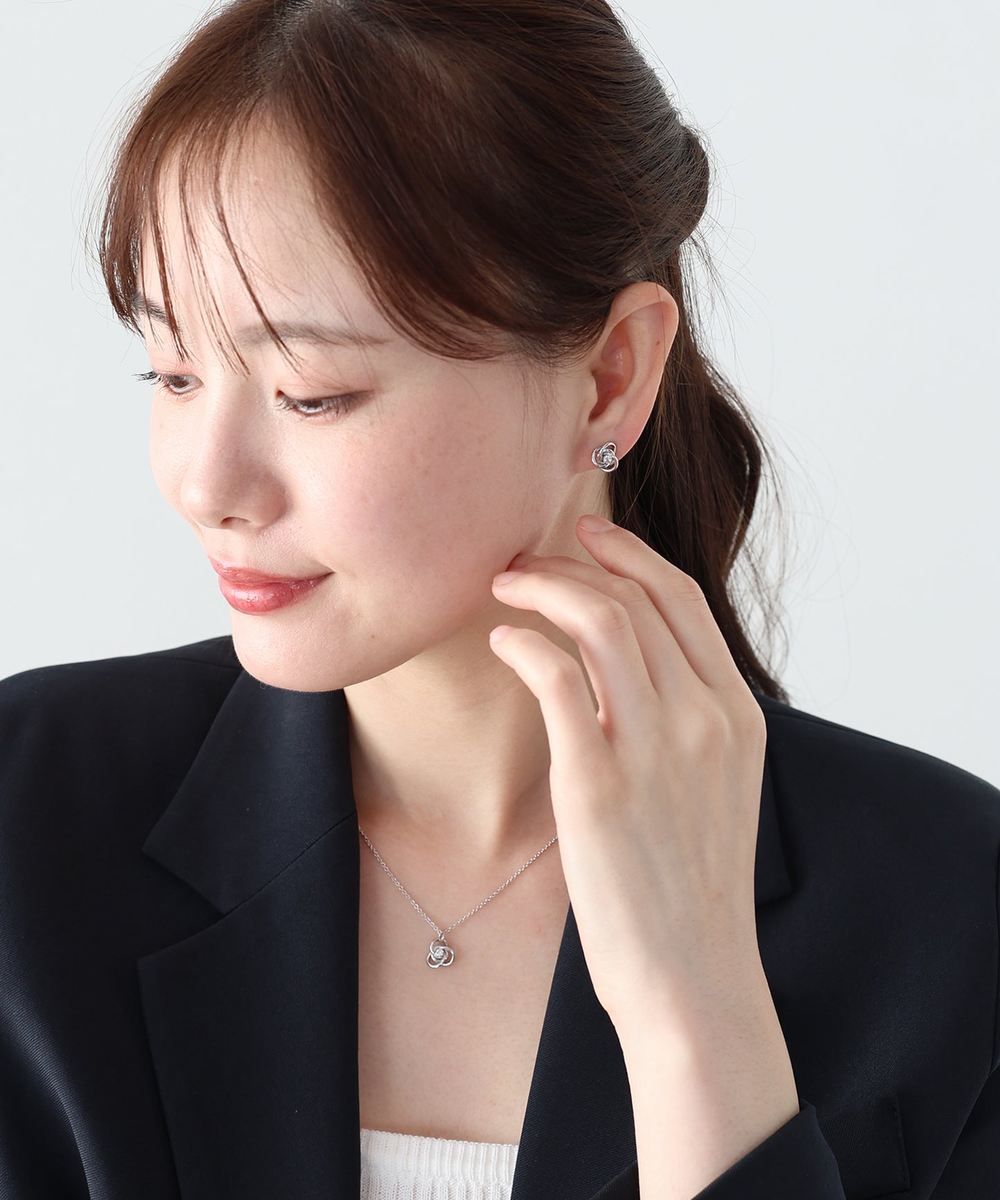 【早割5％OFF】リングビジューネックレス / ニッケルフリー【ネコポス】