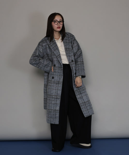 [ J by blue ]チェックロングコート