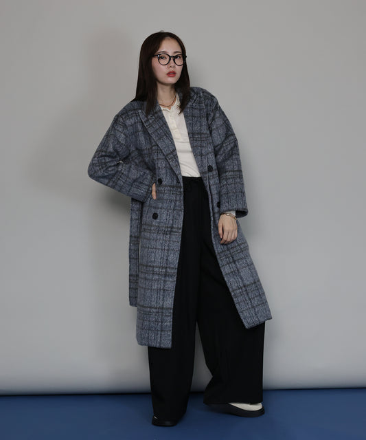 【早割5％OFF】[ J by blue ]チェックロングコート