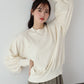 【SALE】パール付きボリューム袖ニット