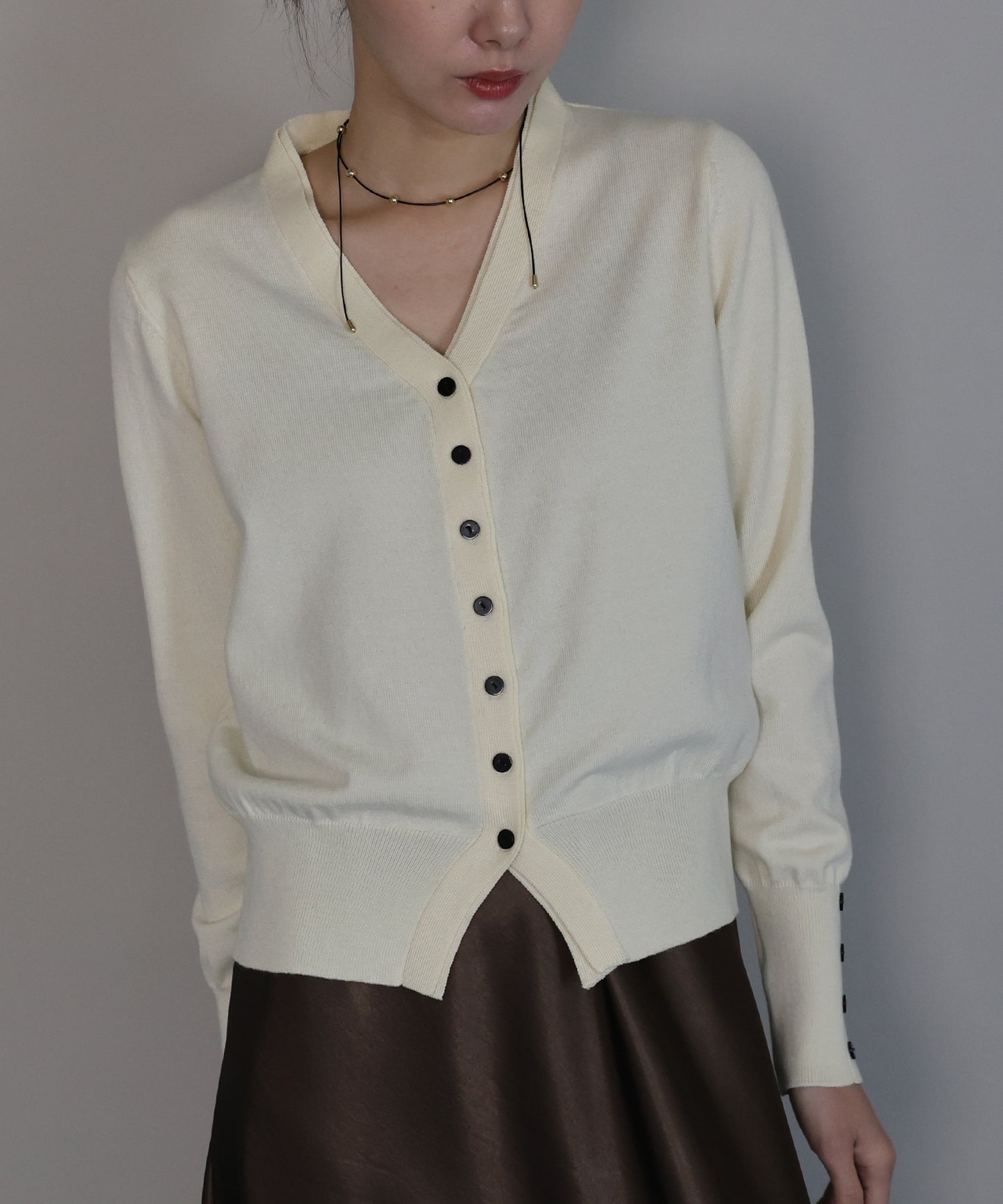 フェイクレイヤードニットカーディガン[ J by blue ]