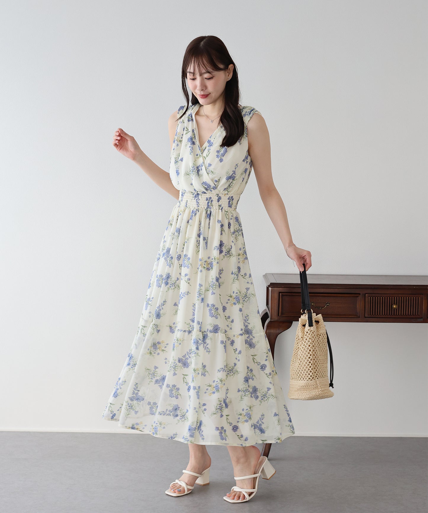 【早割5％OFF】フラワーカシュクールワンピース