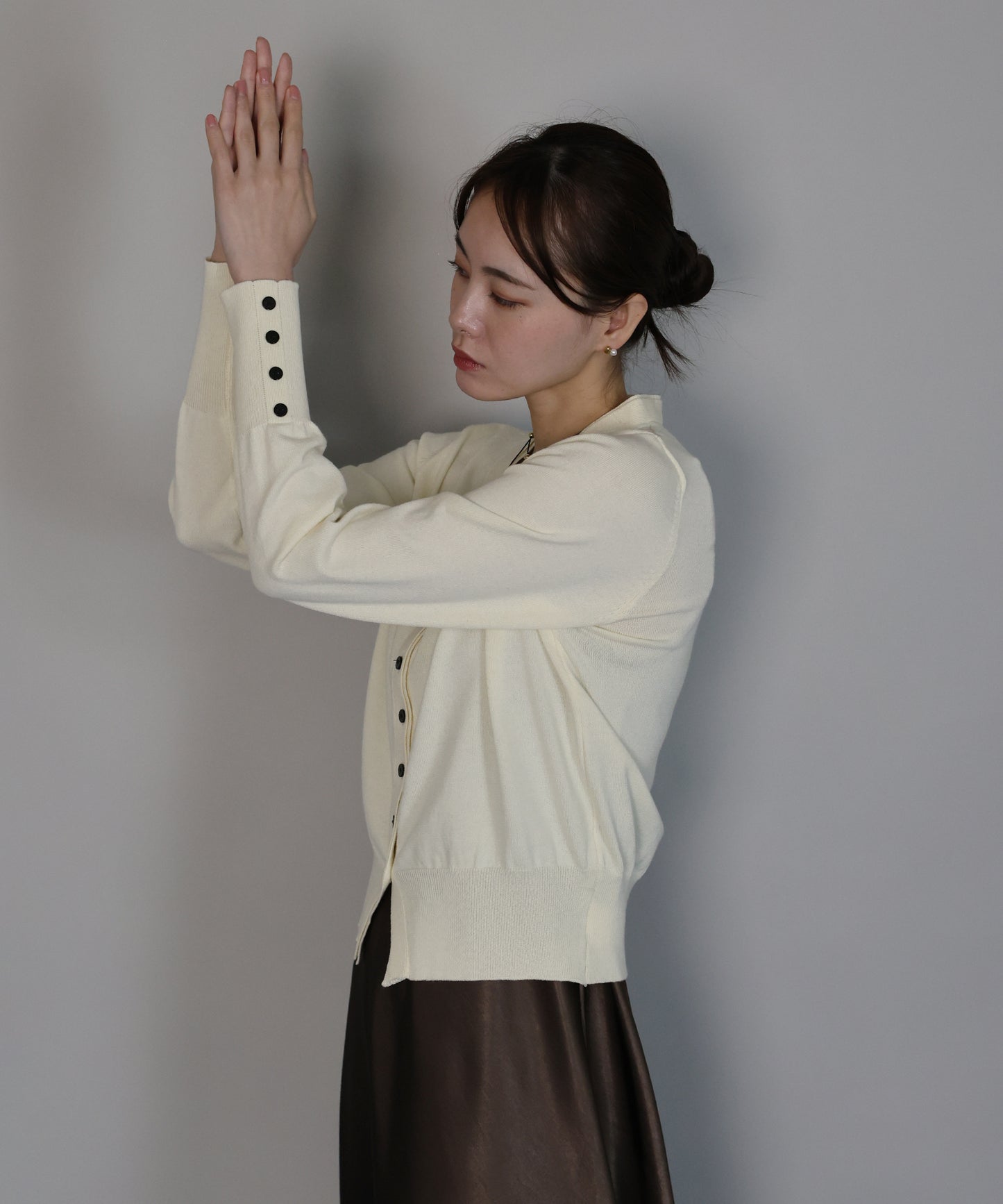 フェイクレイヤードニットカーディガン[ J by blue ]