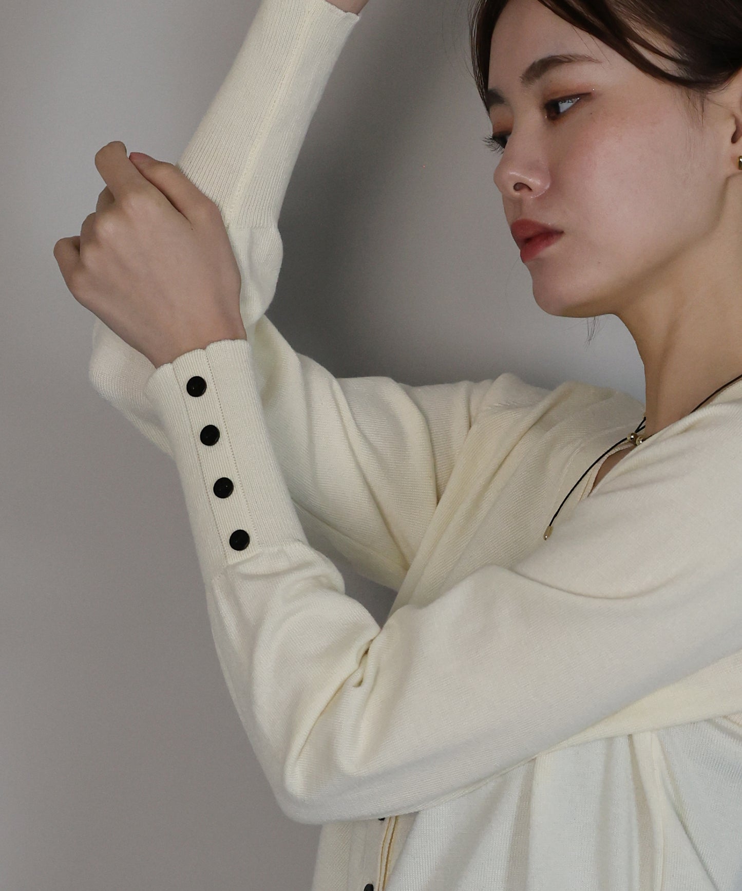 フェイクレイヤードニットカーディガン[ J by blue ]