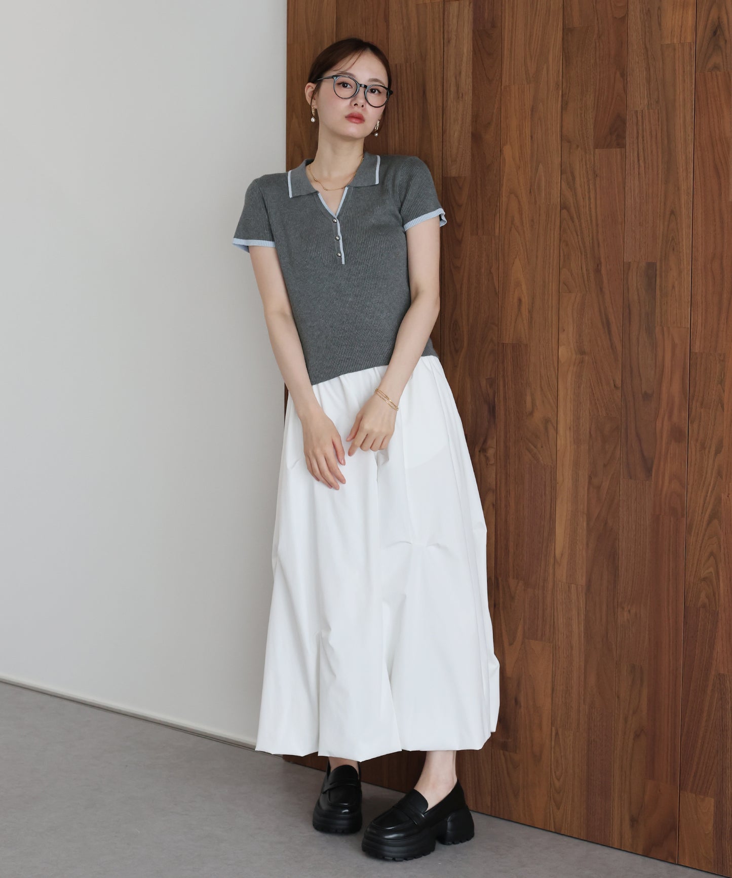 【早割5％OFF】バイカラースキッパーポロニット【メール便】