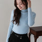 【TIME SALE】ウール混ベーシックハイネックニット