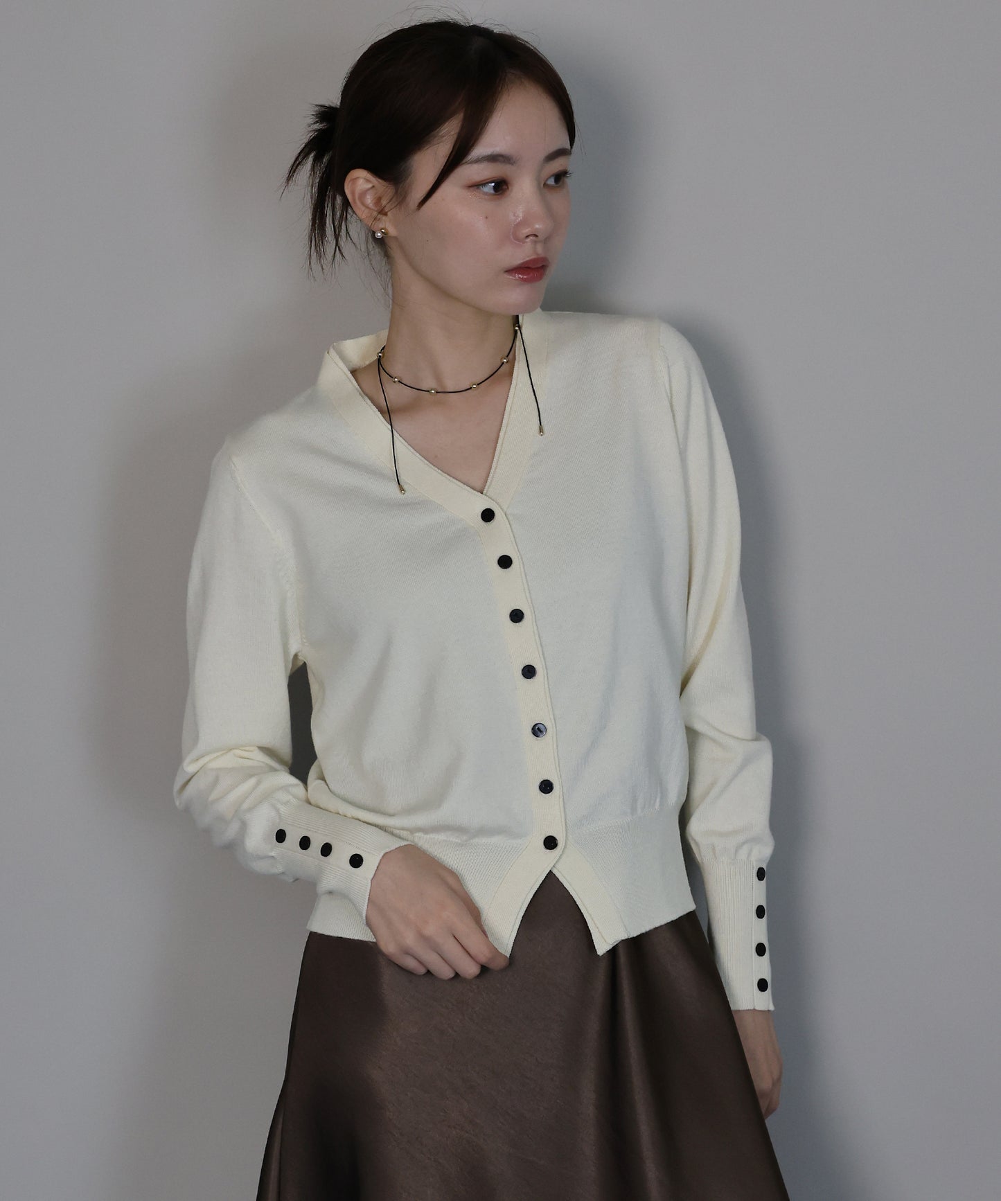【早割5％OFF】フェイクレイヤードニットカーディガン[ J by blue ]