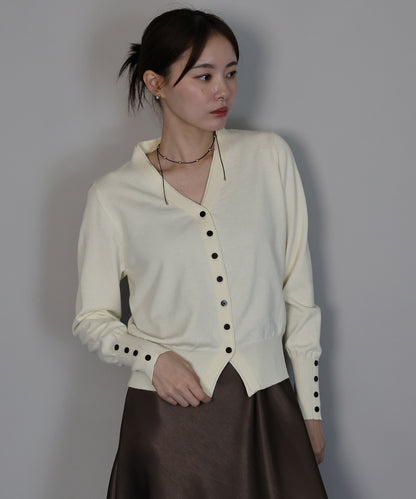 フェイクレイヤードニットカーディガン[ J by blue ]