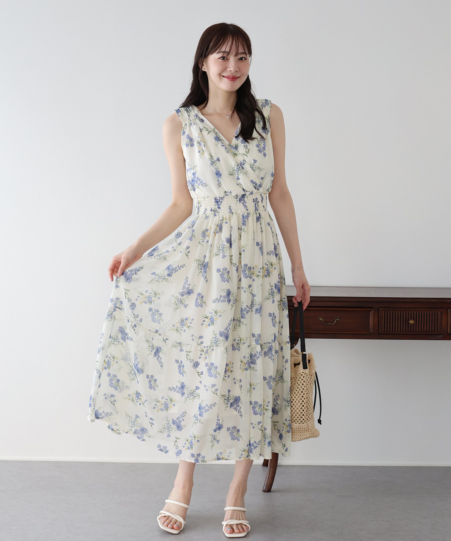 【早割5％OFF】フラワーカシュクールワンピース