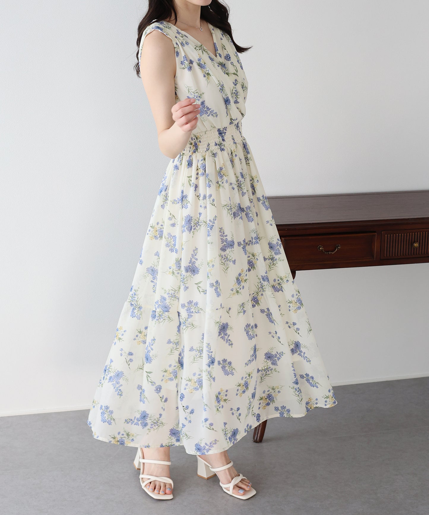 【早割5％OFF】フラワーカシュクールワンピース