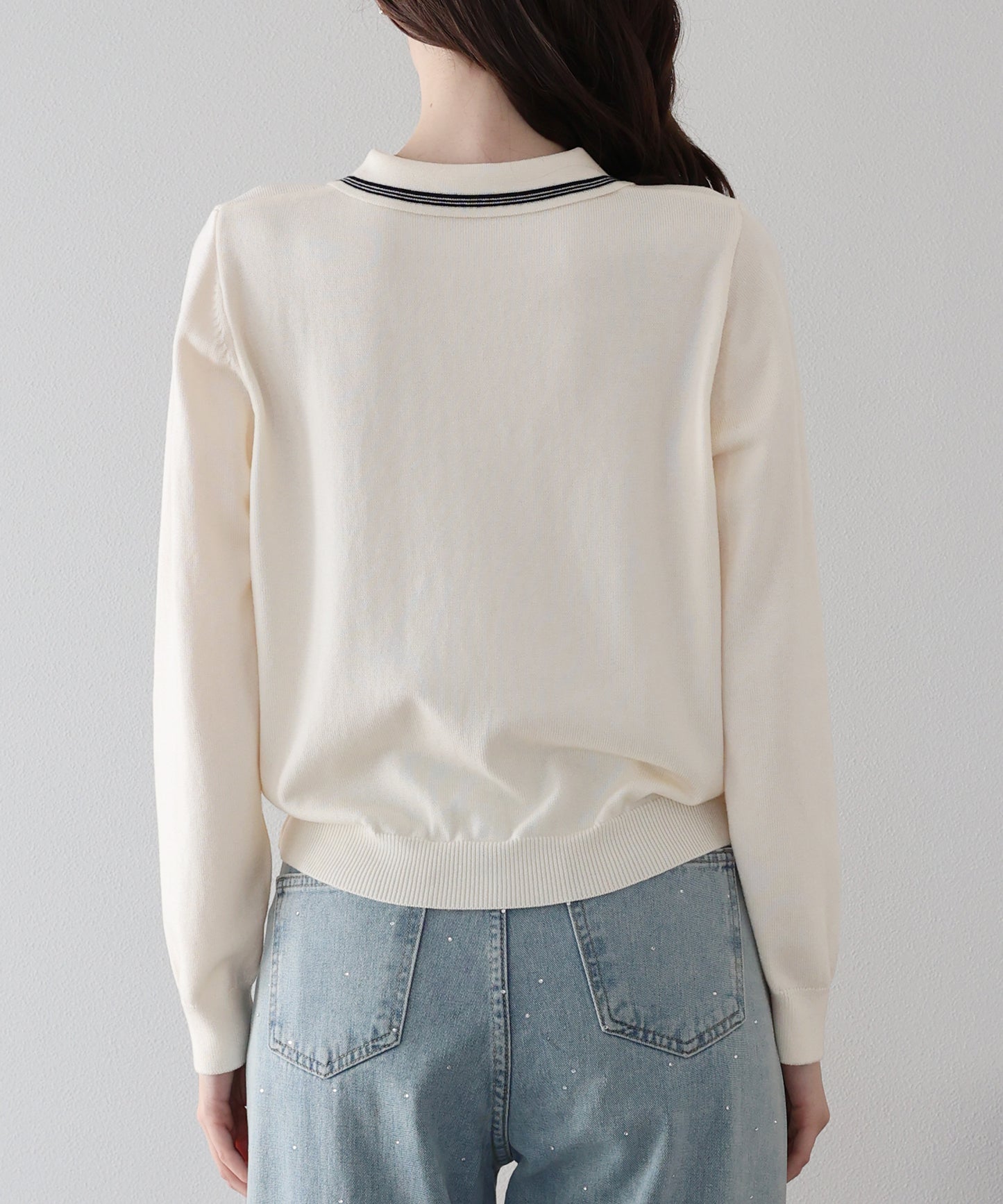 【早割5％OFF】ポロ襟ケーブルニットカーディガン