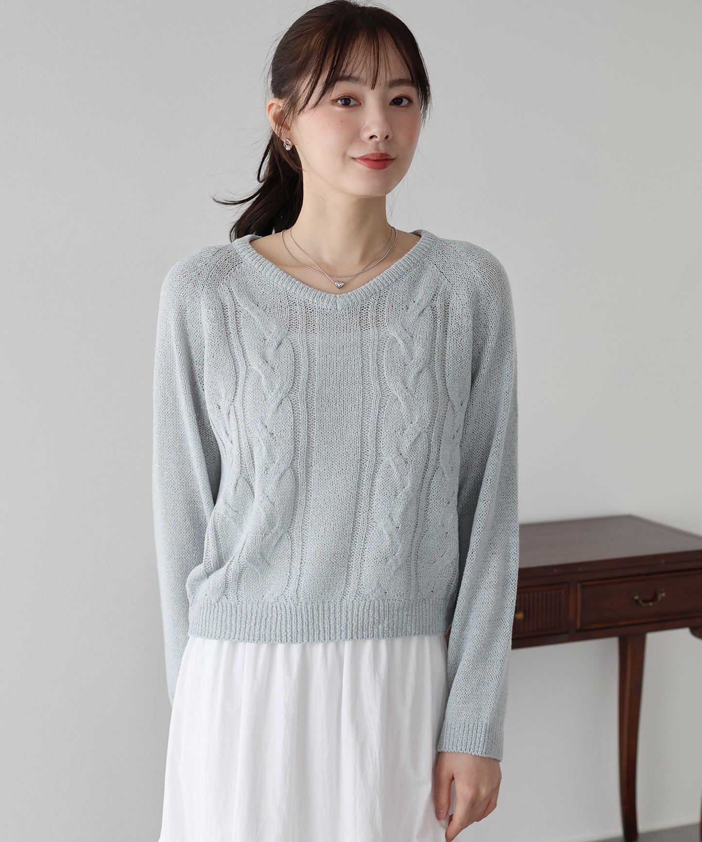 【早割5％OFF】ケーブルメッシュニット