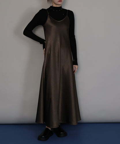 【SALE】ヘビーサテンキャミワンピース[ J by blue ]