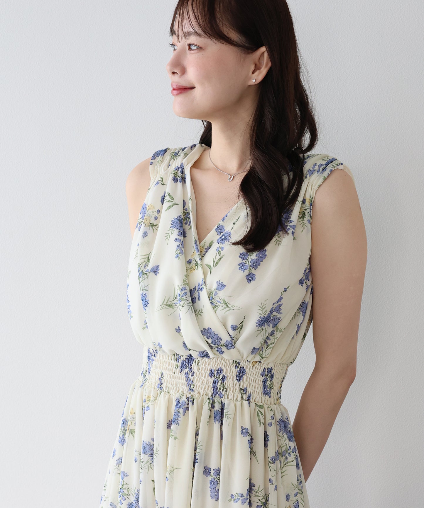 【早割5％OFF】フラワーカシュクールワンピース