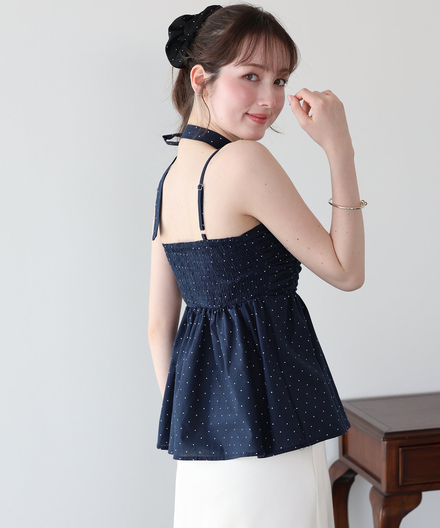 【早割5％OFF】ペプラムリボンタイキャミソール【メール便】