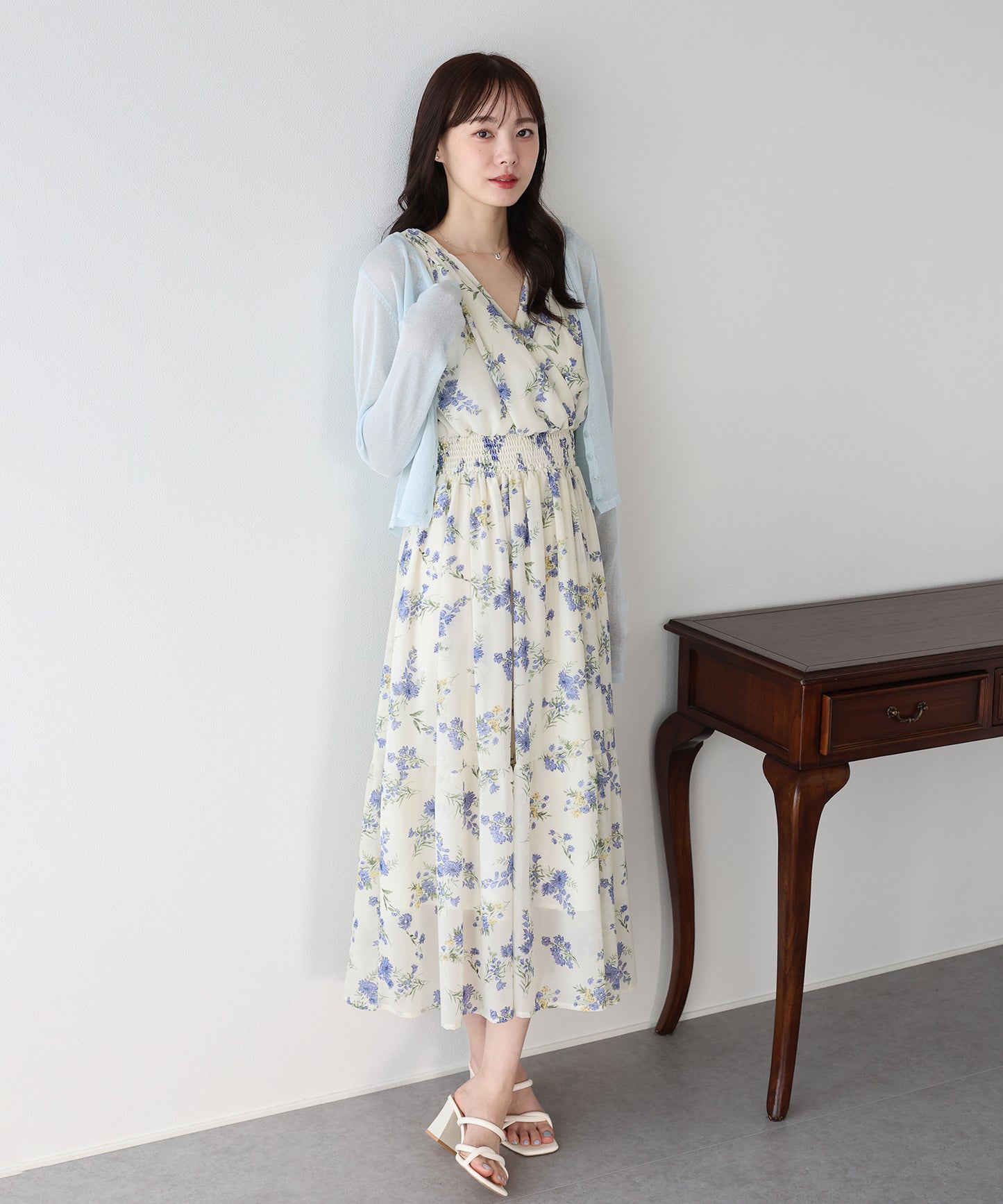 【早割5％OFF】フラワーカシュクールワンピース