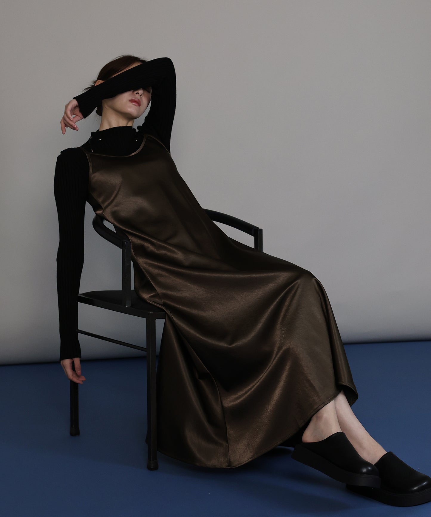 ヘビーサテンキャミワンピース[ J by blue ]