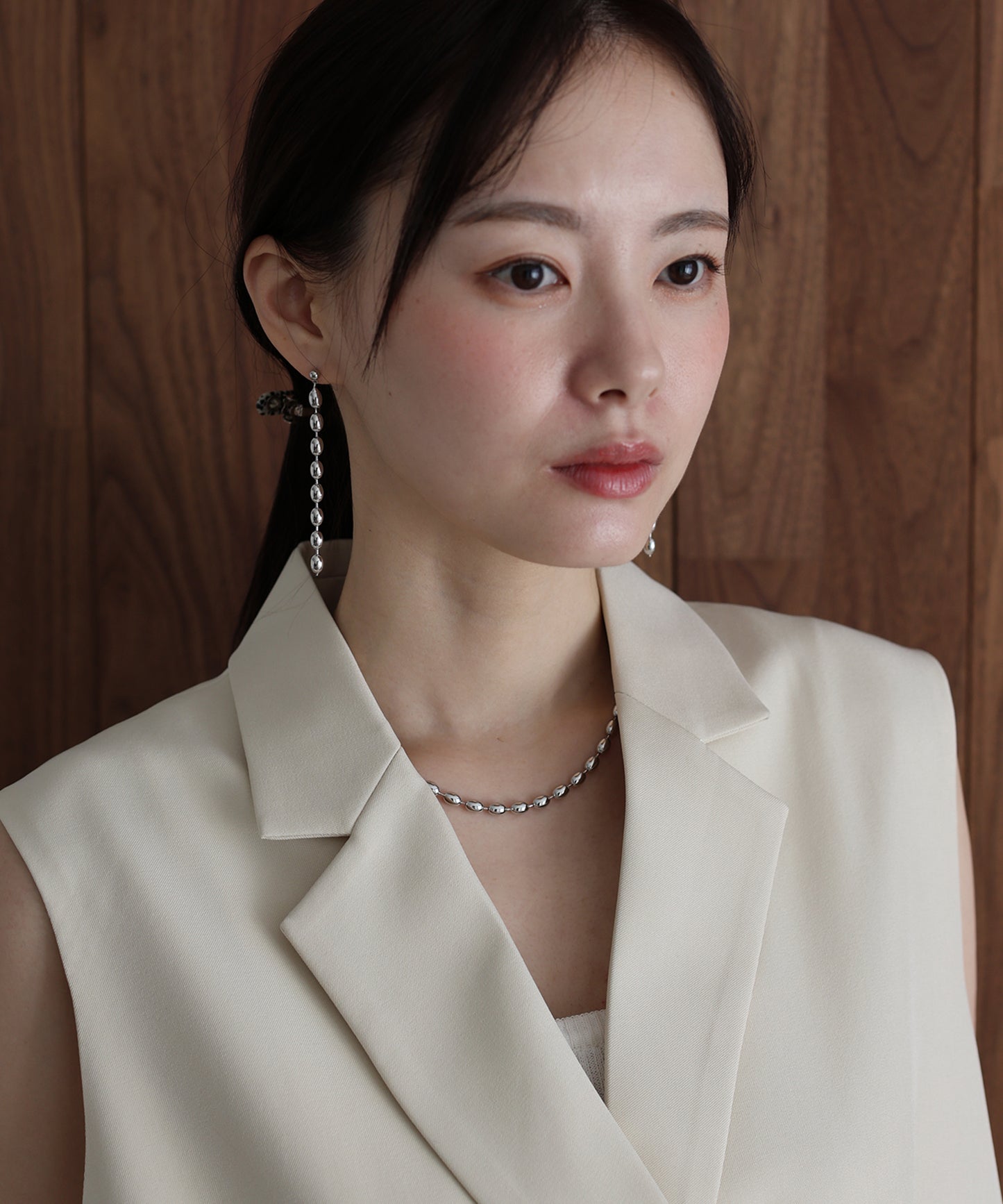 オーバルボールチェーンネックレス / ニッケルフリー【ネコポス】