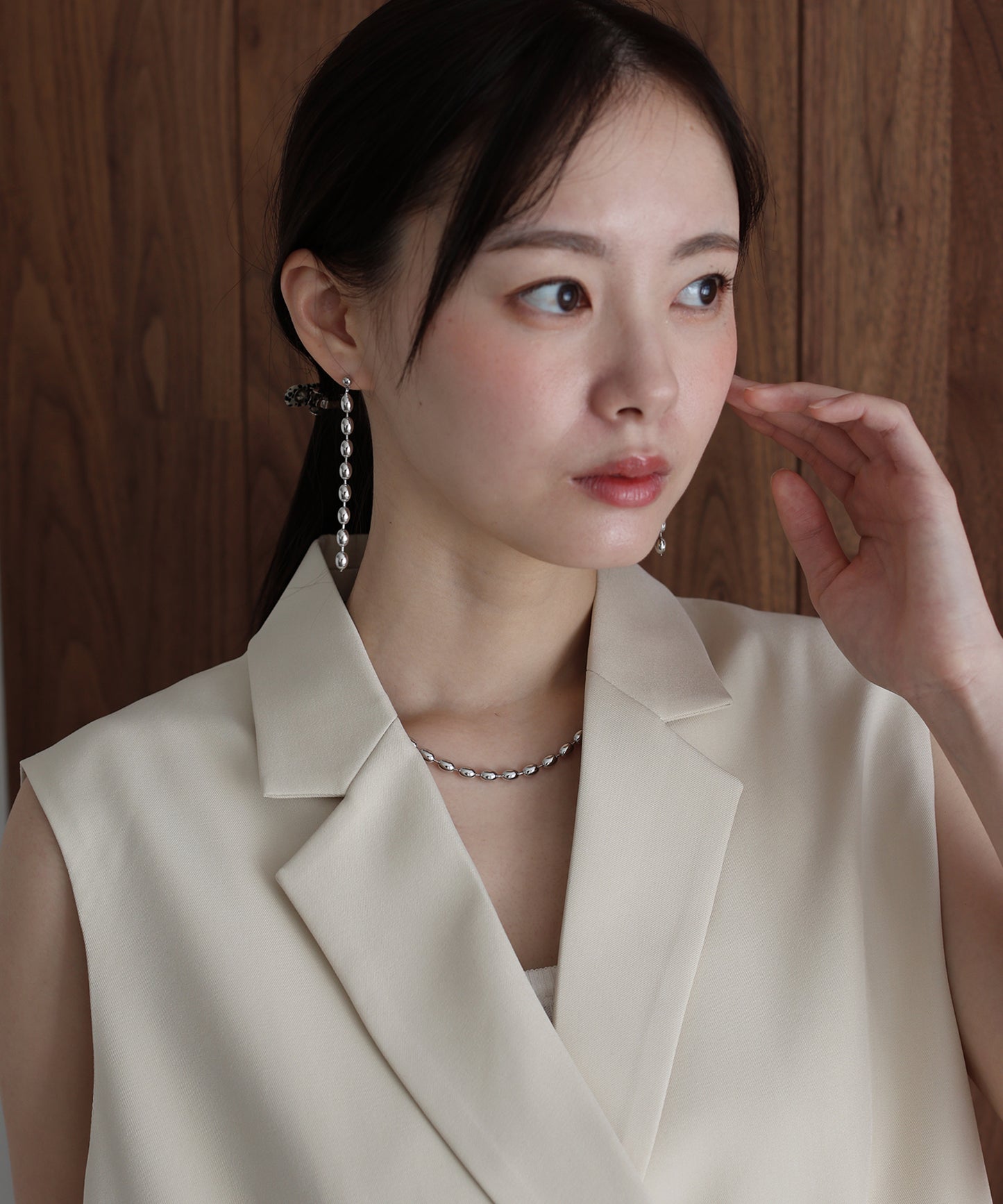 オーバルボールチェーンネックレス / ニッケルフリー【ネコポス】