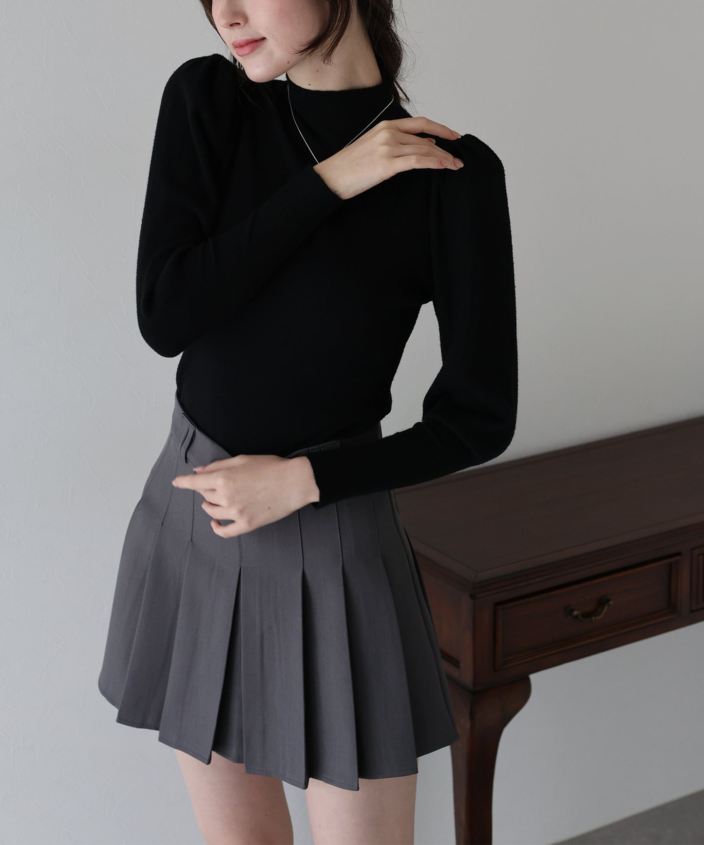 ボリュームパフスリーブニット