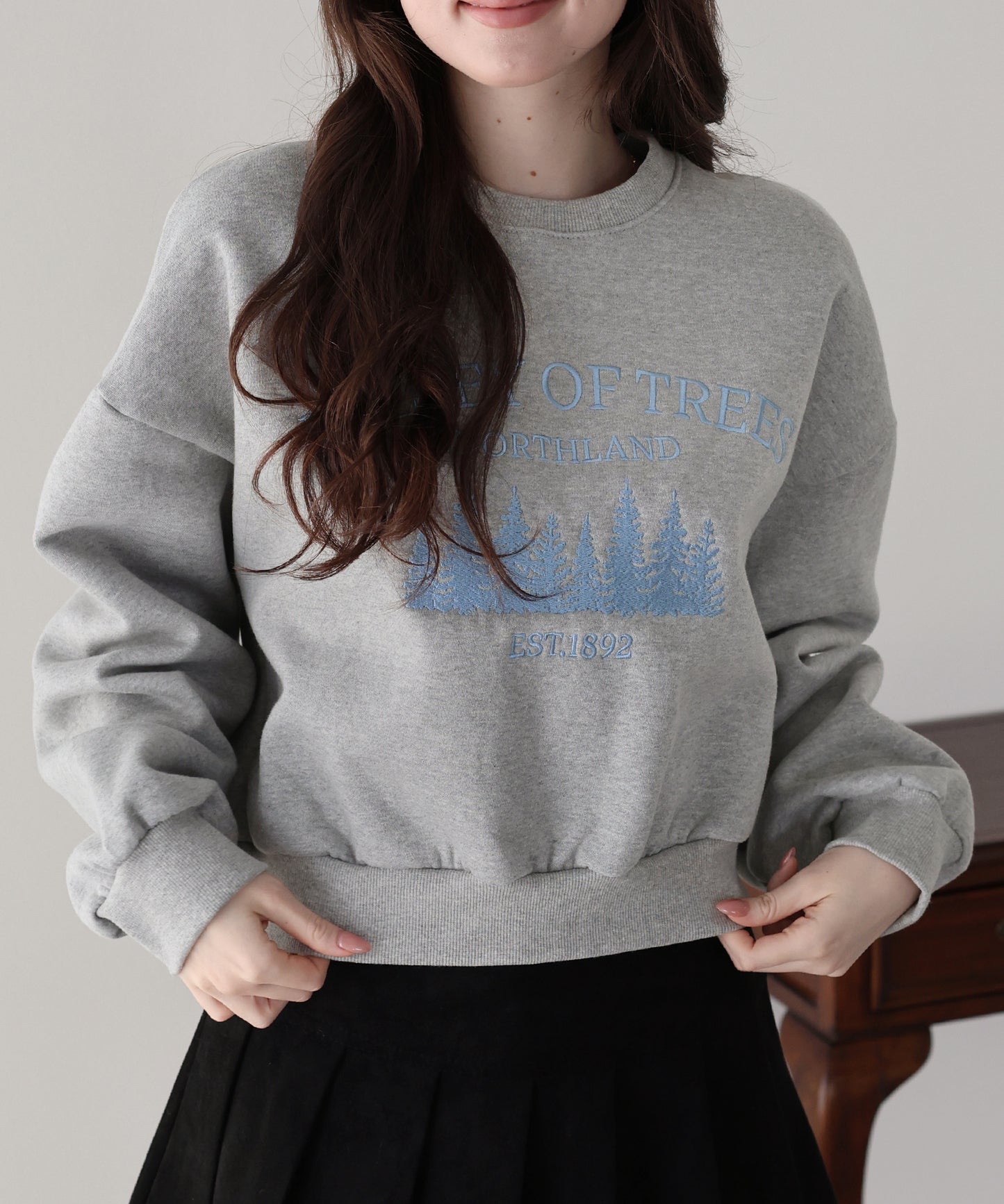 【早割5％OFF】裏起毛フォレスト刺繍スウェット