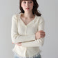 【早割5％OFF】レース襟ドッキングニット
