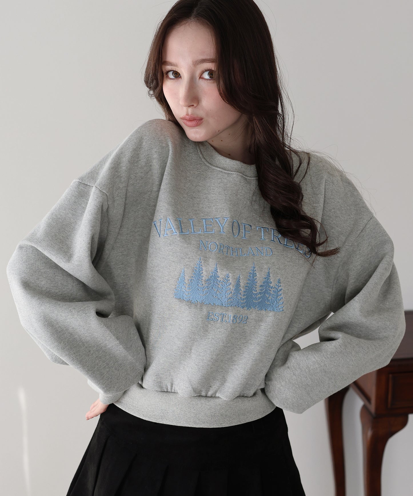 【早割5％OFF】裏起毛フォレスト刺繍スウェット