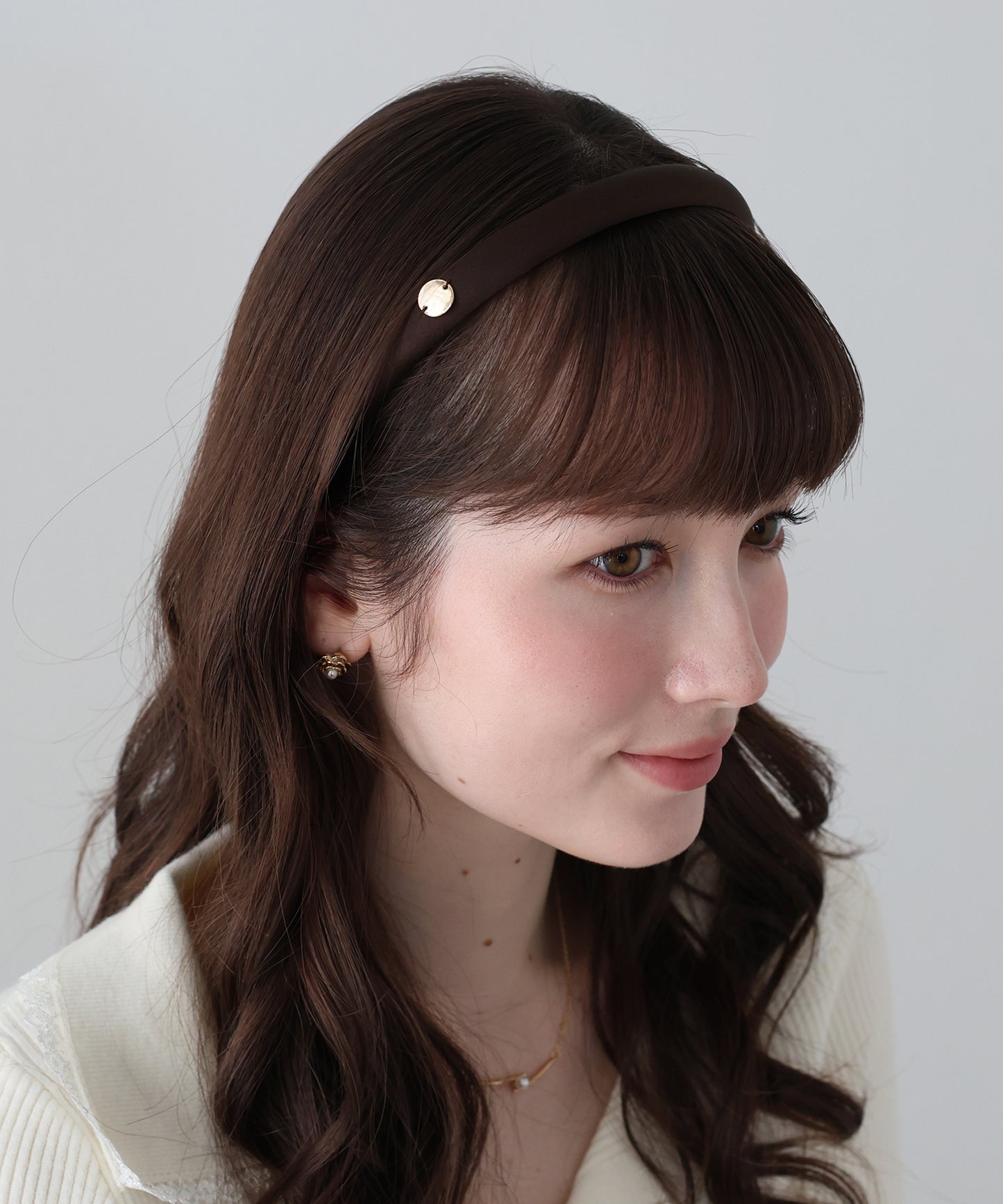 メタルモチーフサテンカチューシャ