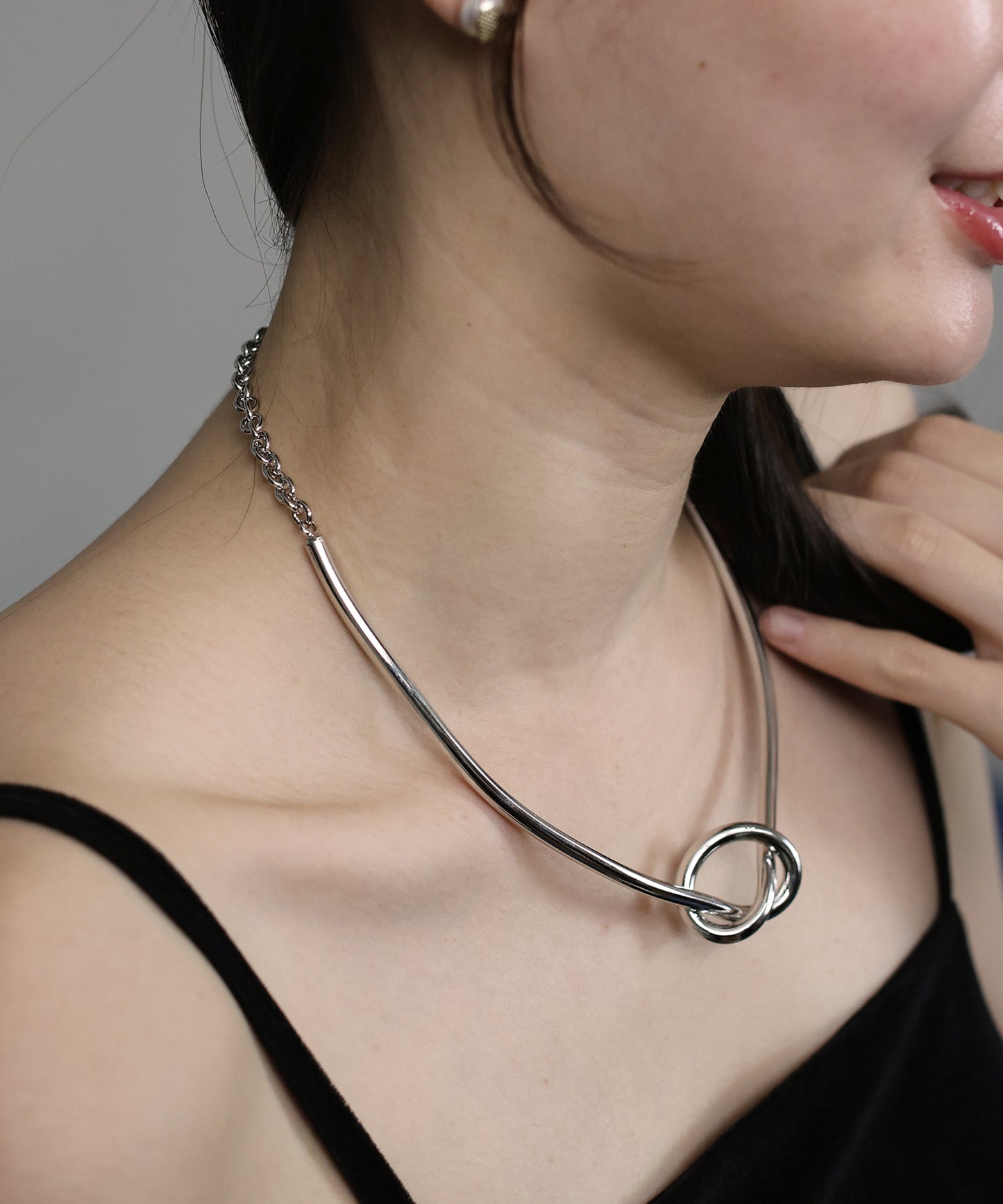 【早割5％OFF】[ J by blue ]ビッグノットデザインチョーカー / ニッケルフリー【ネコポス】
