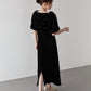 【早割5％OFF】《2サイズ展開》リボンパールベロアドレス