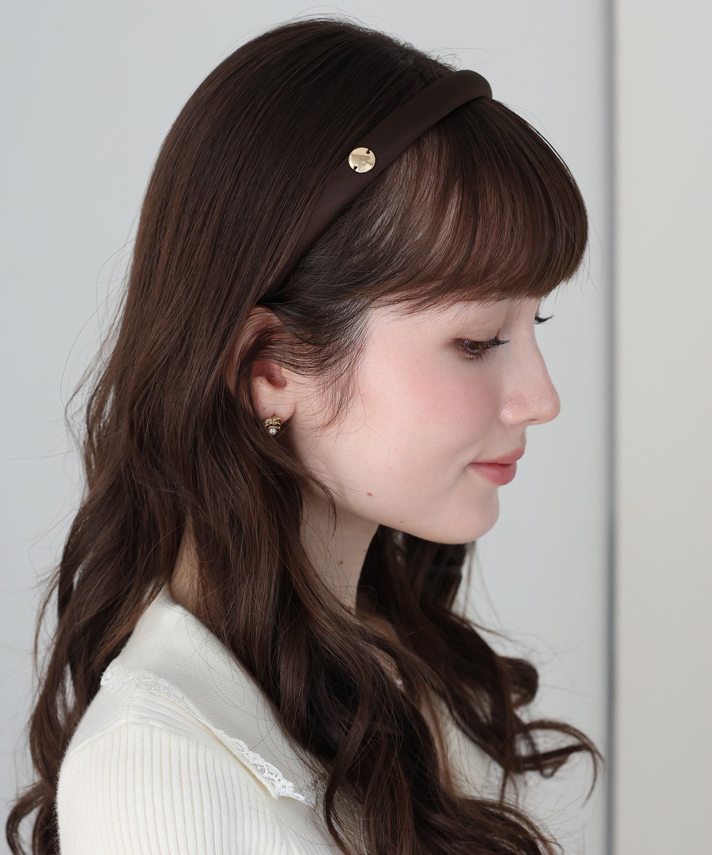 メタルモチーフサテンカチューシャ