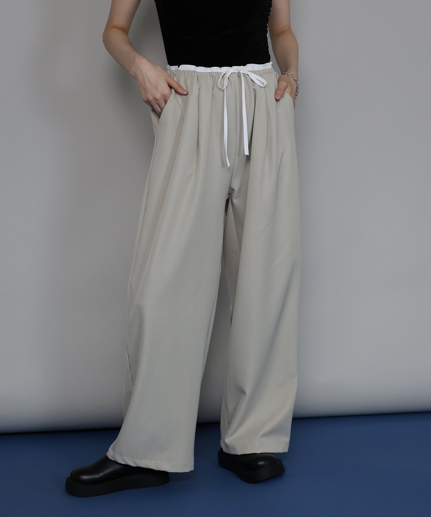 【早割5％OFF】[ J by blue ]ウエストリボンパンツ