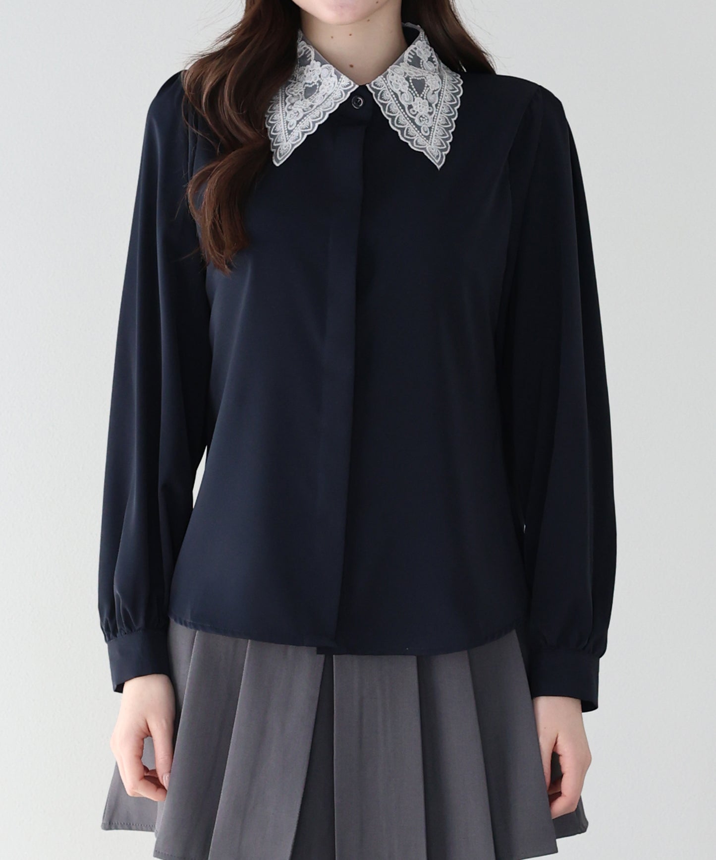 レース襟ブラウス【ネコポス】