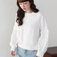 【早割5％OFF】ギャザースリーブパールスウェット