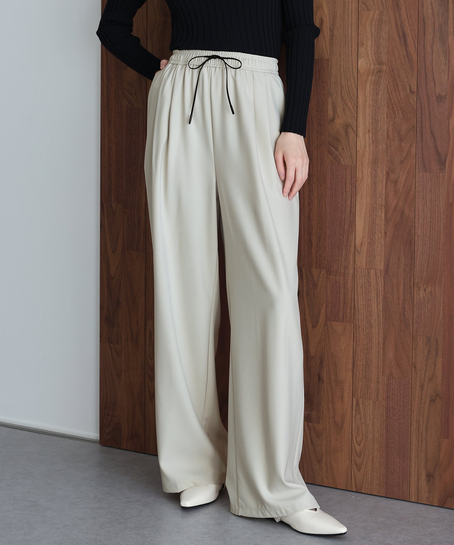 レザードロストワイドパンツ