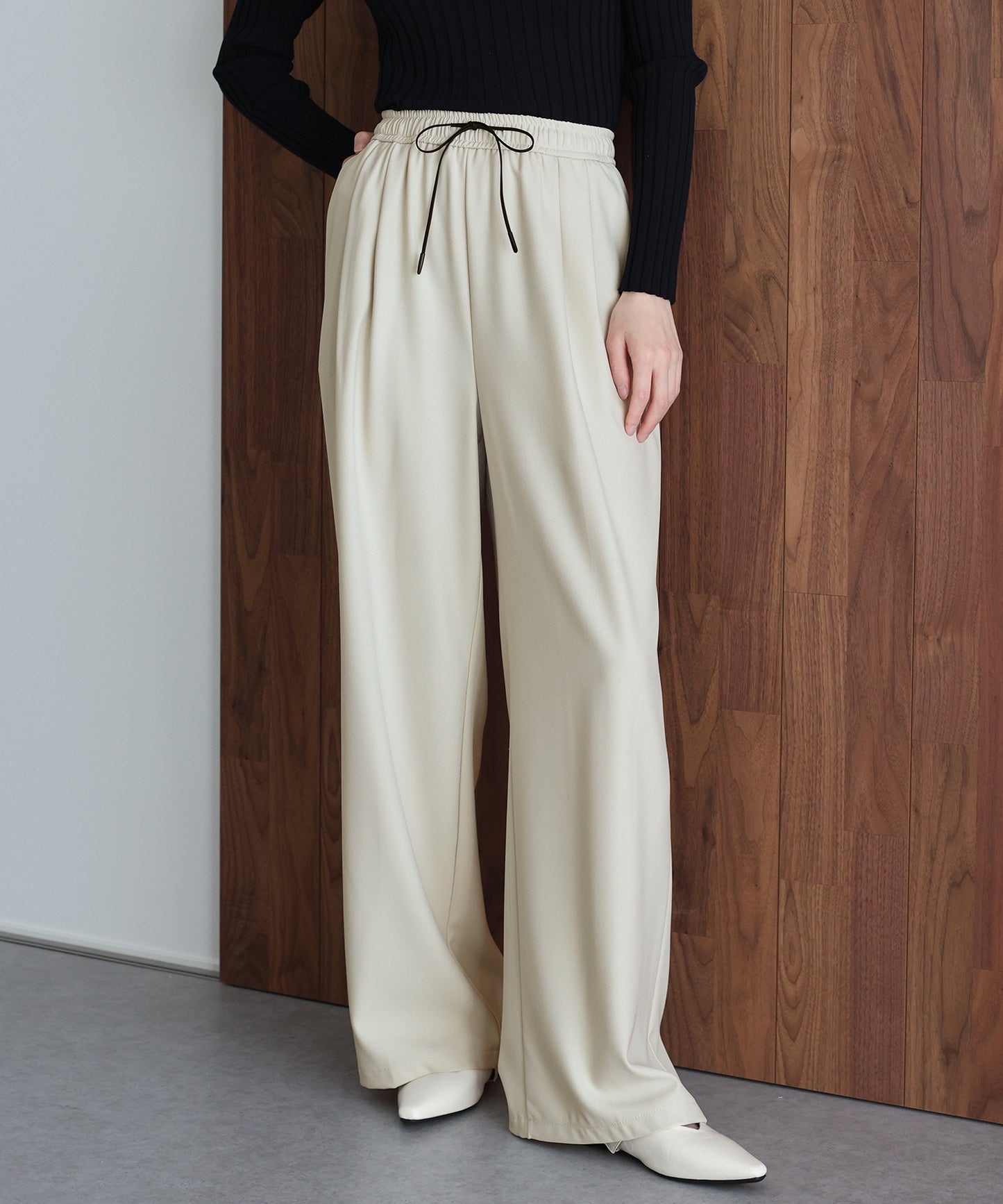 レザードロストワイドパンツ