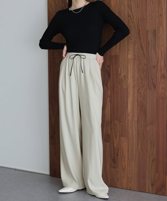 レザードロストワイドパンツ
