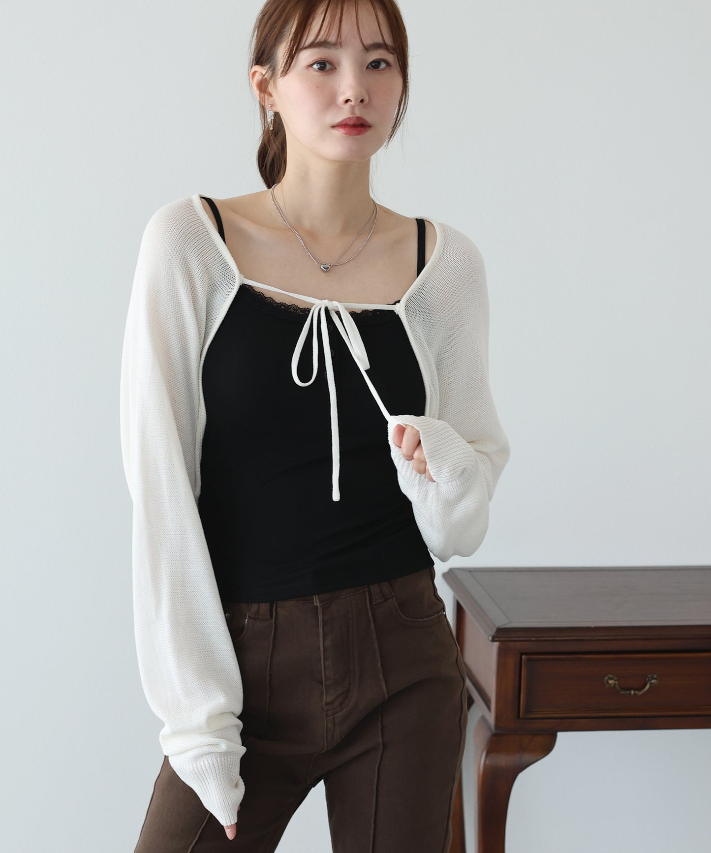 【早割5％OFF】フロントリボンシアーポレロ【メール便】