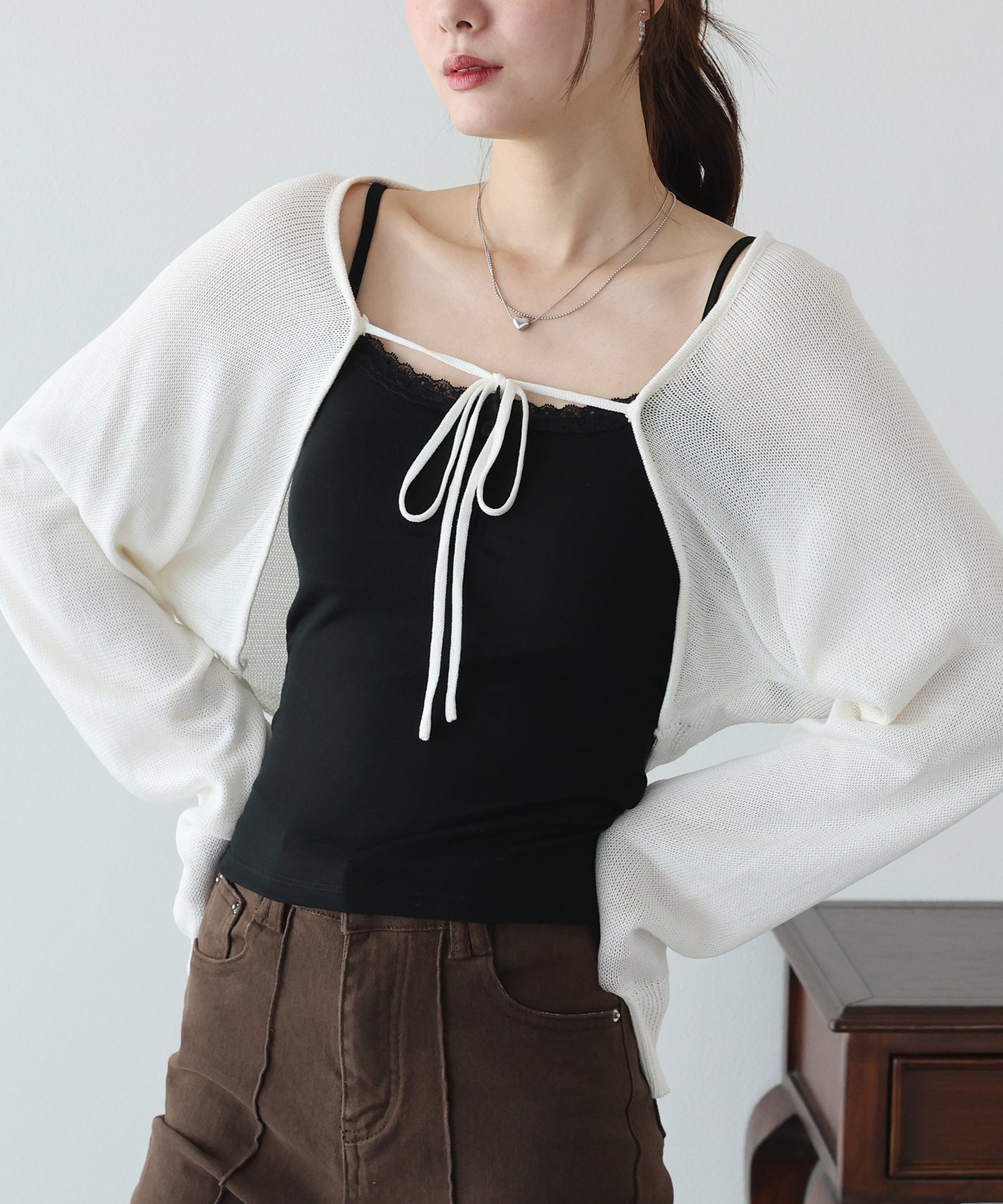 【早割5％OFF】フロントリボンシアーポレロ【メール便】